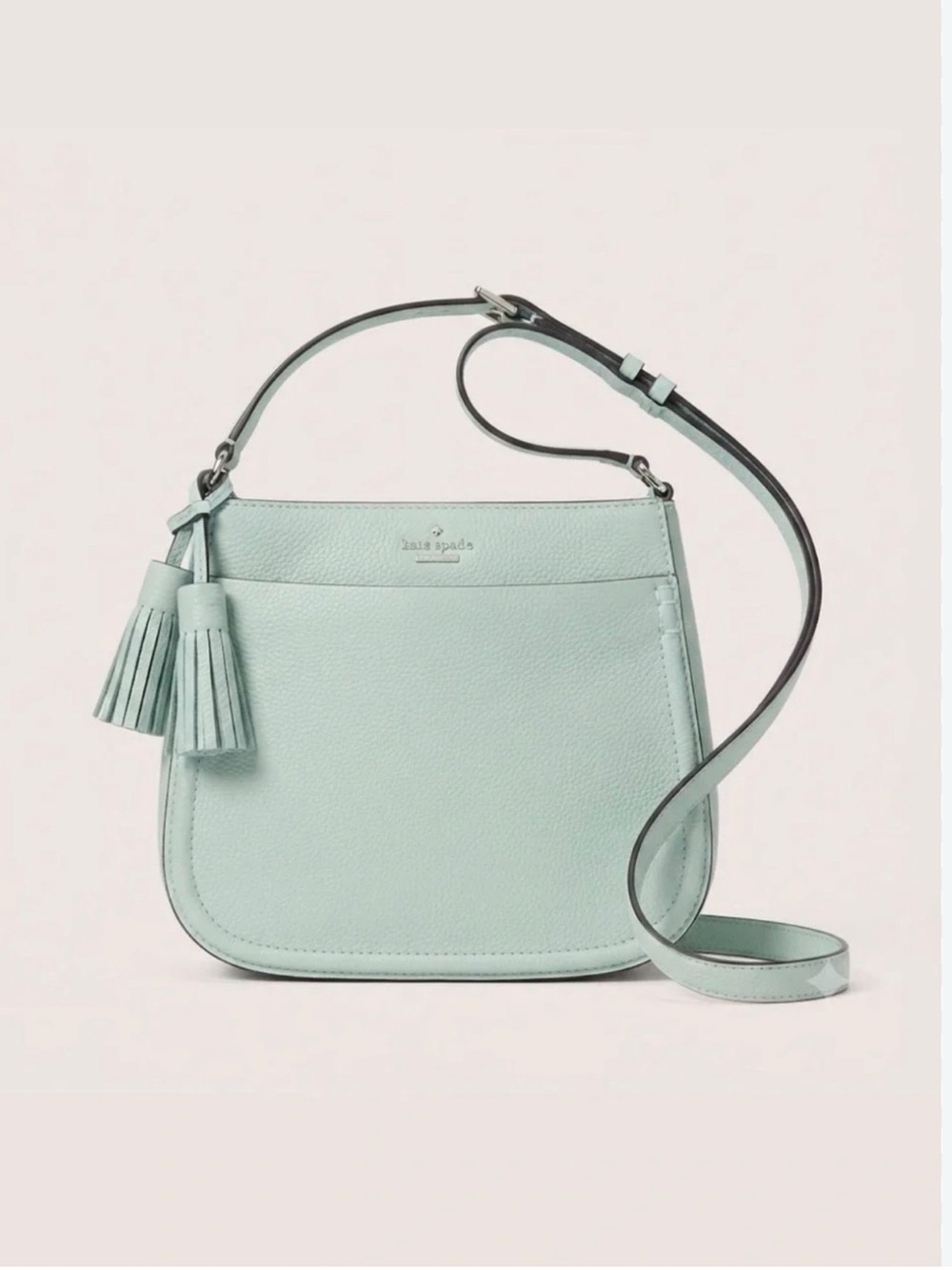 Kate Spade New York Orchard Street Hemsley Crossbody Saddle Bag in Misty Mint
